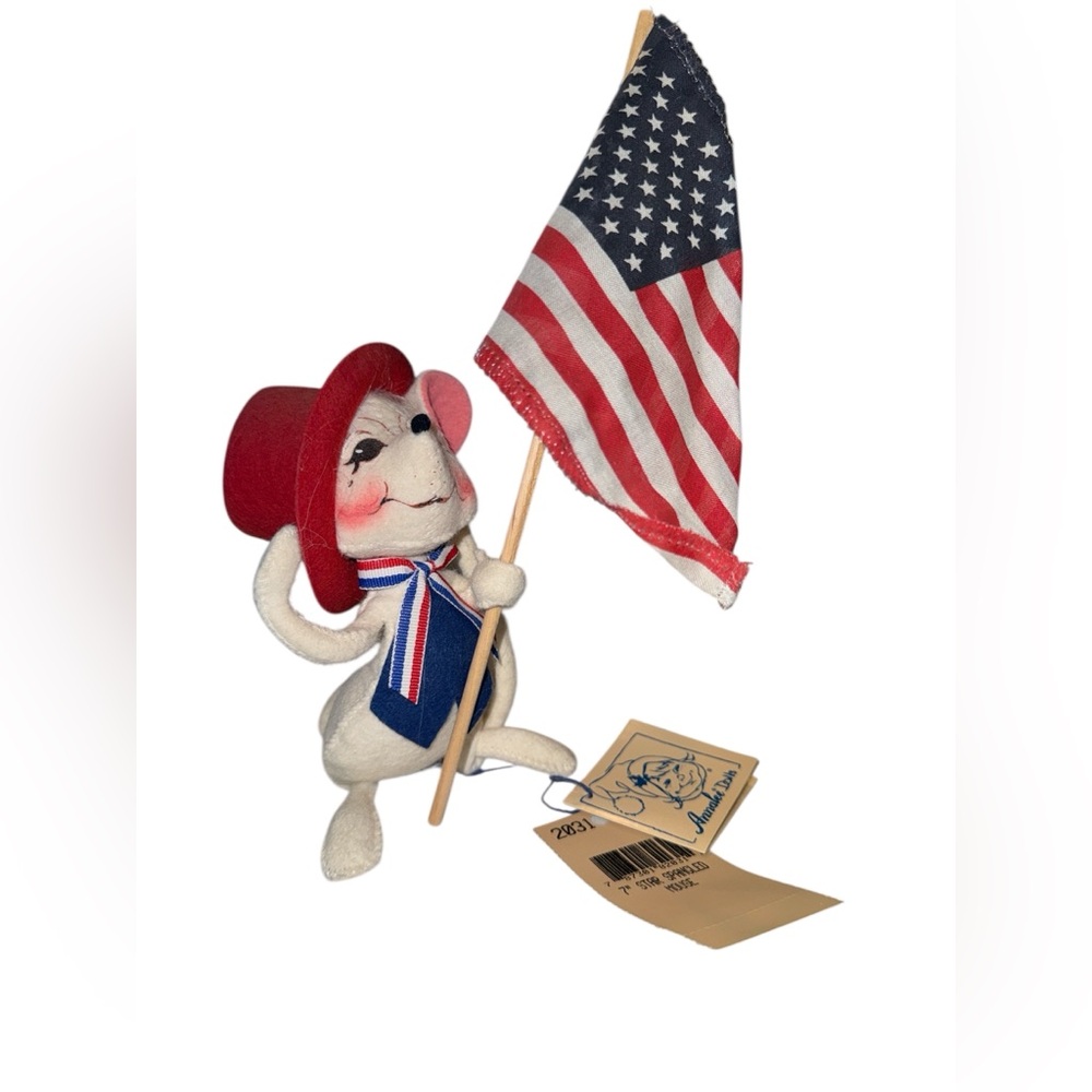 Vintage 8-inch Annalee Uncle Sam Mouse 2002 NWT